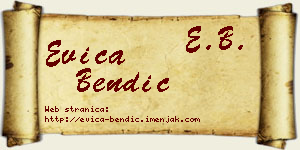 Evica Bendić vizit kartica